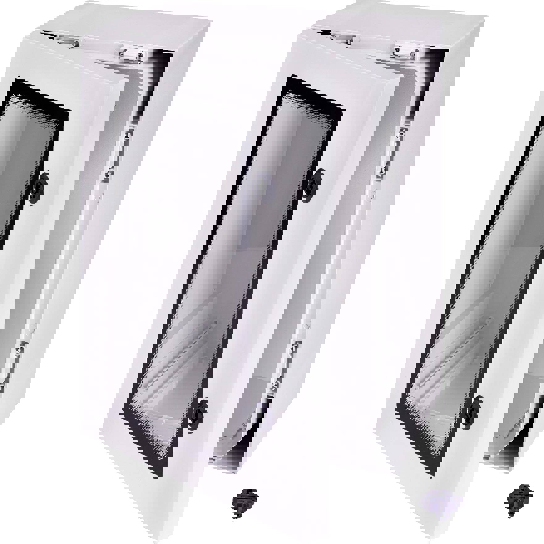 Schaltschrank ARCA 507030W 8120151 mit 2-Punkt Schließung & Sichttür (500 x 700 x 300 mm, Lichtgrau) - Fibox