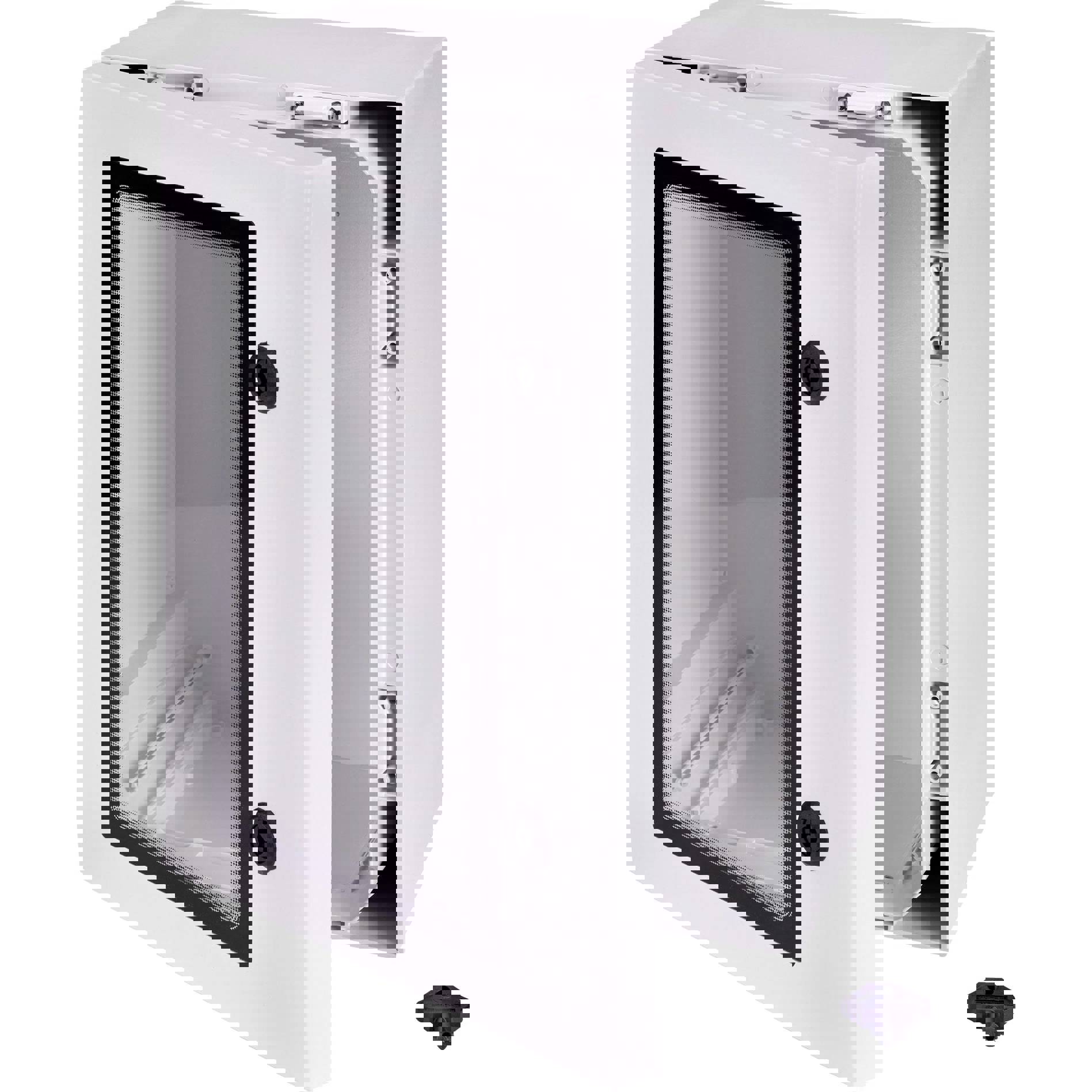 ARCA 608030W 8120149 Schaltschrank mit IP66 Schutzart und 2-Punkt Schließung, Sichttür - 600 x 800 x 300 mm Lichtgrau (RAL 7035) - Fibox