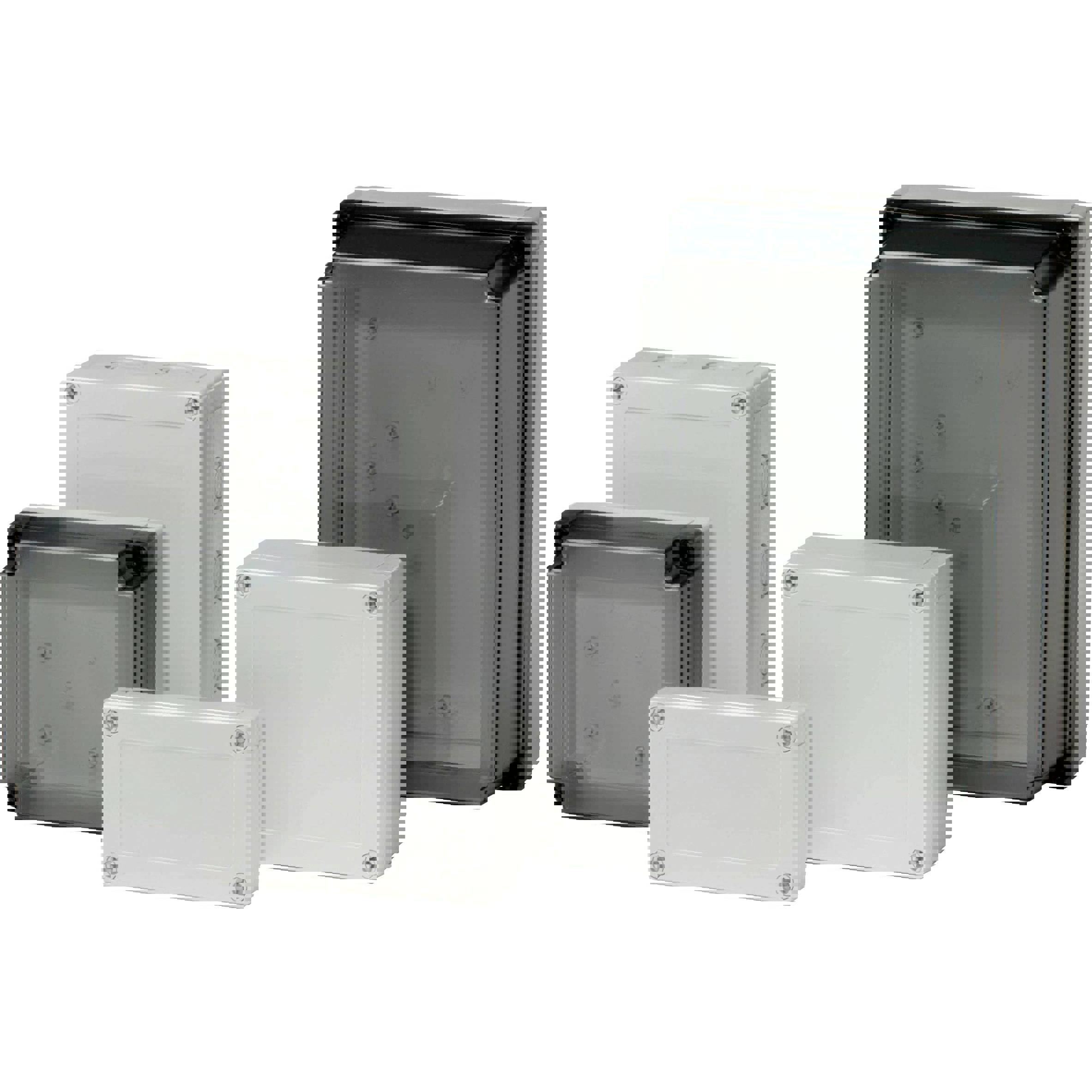 Installations-Gehäuse PC 95/60 HG 6011331 Polyamid, Polycarbonat lichtgrau (RAL 7035), IP66/IP67, L x B x H 100 x 100 x 60 mm - Fibox