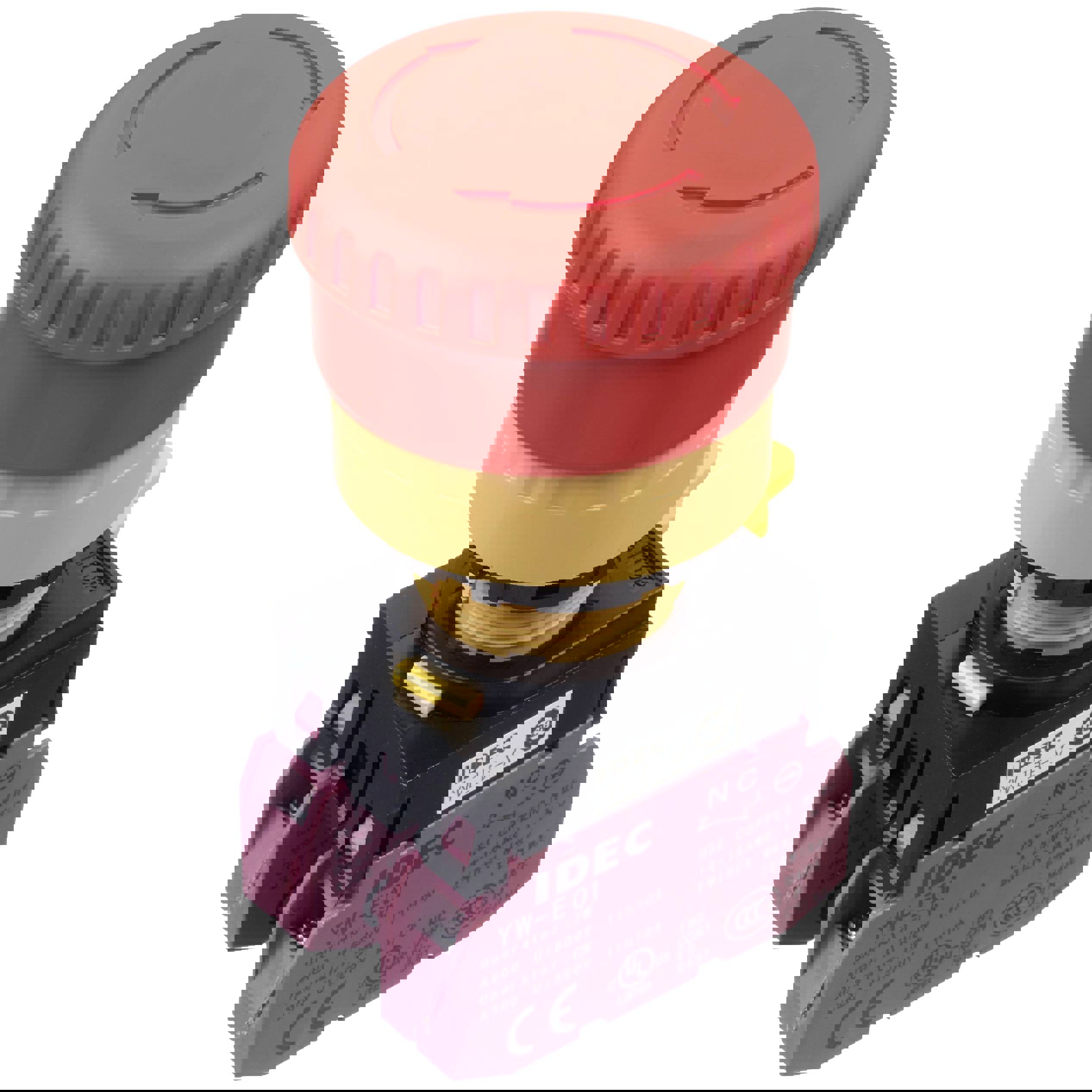 Not-Aus-Schalter YW1B-V4E02R - Schraubklemme, Ø40 mm, Einbau-Ø 22mm, -25°C bis +60°C, rastend - Idec