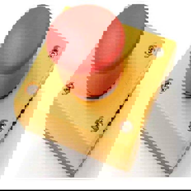 Eaton M22-PV/KC11/IY Not-Aus-Schalter 1 Öffner | 1 Schließer mit Schraubanschluss Gelb-Rot Ø38mm IP66 | IP69