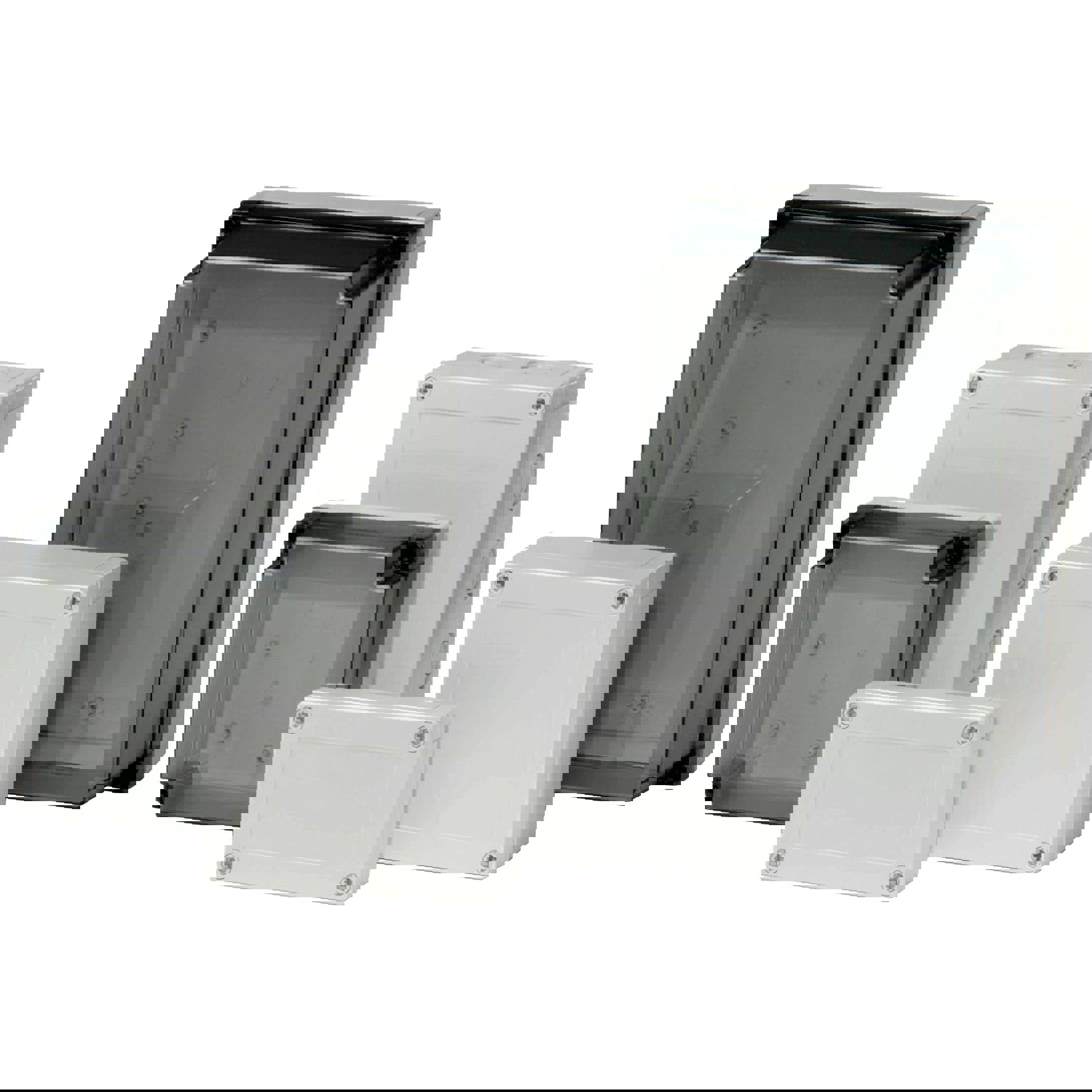 Installations-Gehäuse PC 125/125 HT 6011910 mit Transparentem Deckel und IP66/IP67 Schutzart, Polyamid, Polycarbonat, (130 x 130 x 125 mm) – Fibox