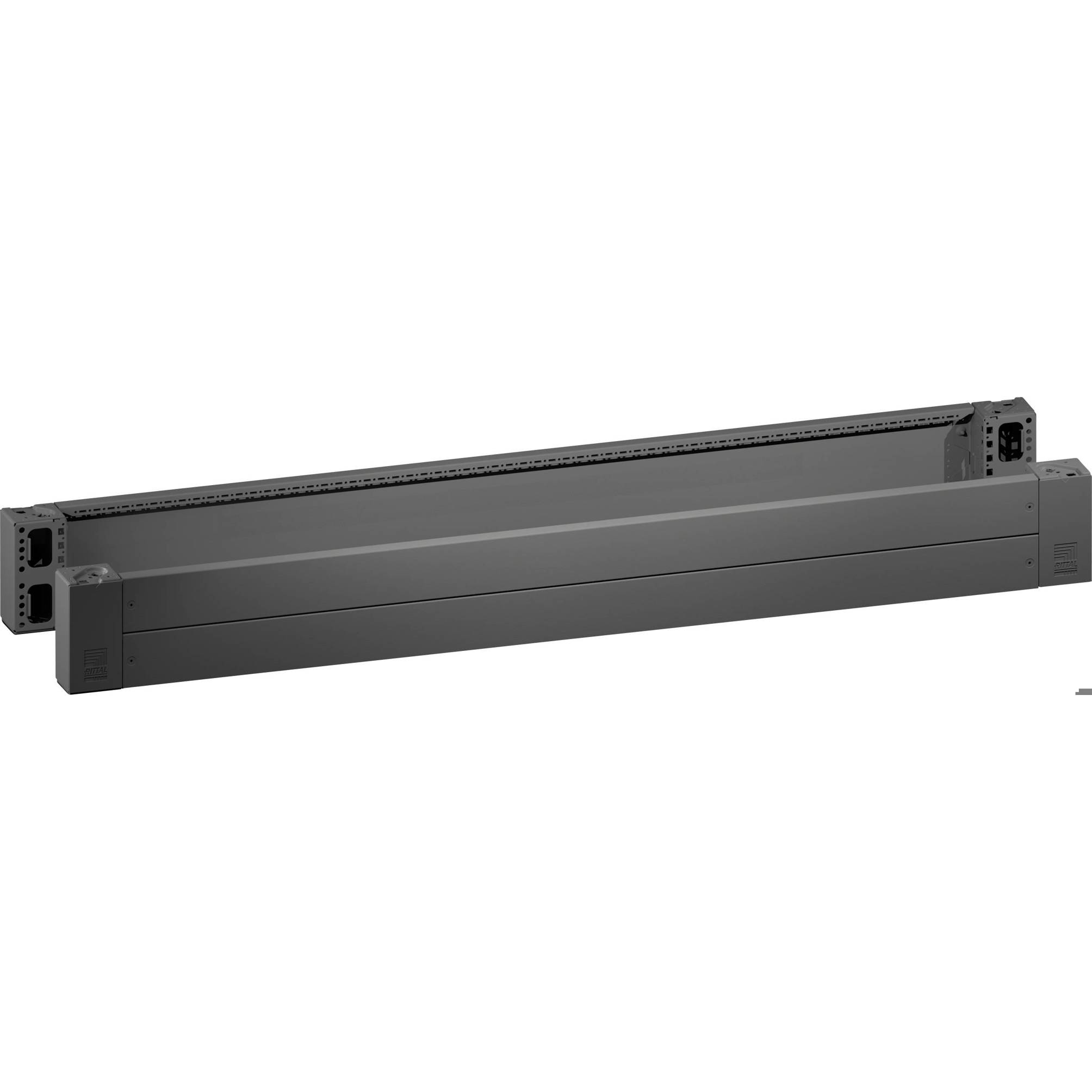 VX Sockel-Eckstück Modell 8660027 | Stahl Schwarz | 200mm Höhe | 1800mm Breite | Sockelvorder-/rückseite | Rittal