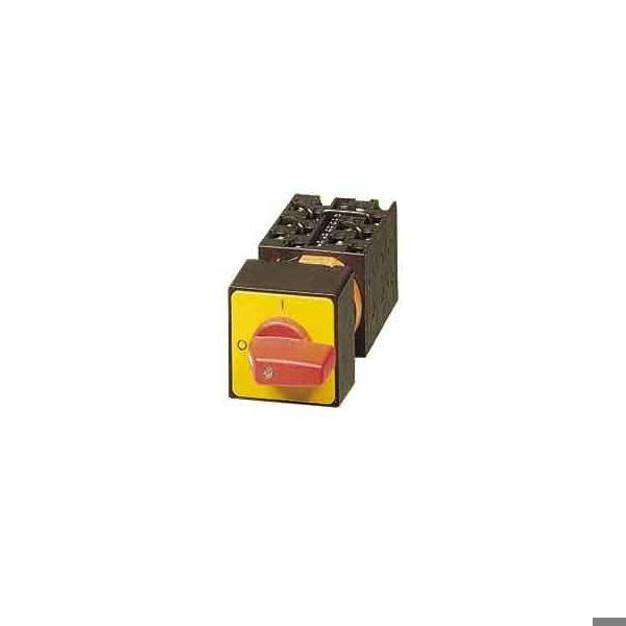 Eaton Not-Aus-Schalter P1-25/IVS-RT/N Modell 017886, mit kurzem Drehgriff, Einbaugerät Festeinbautechnik, geeignet für Verteilereinbau, Schraubanschluss - Eaton