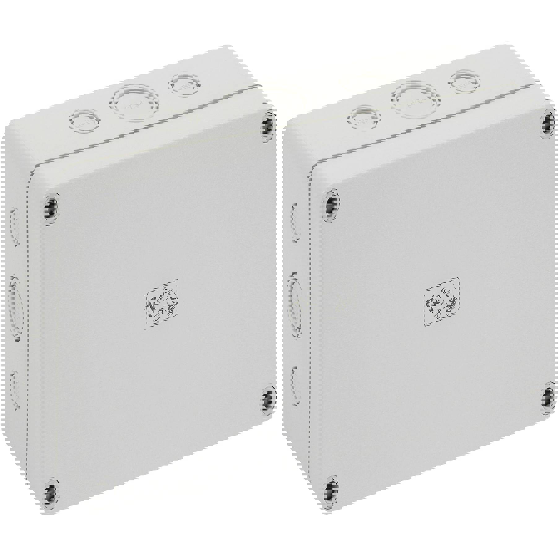 TK PS 1811-6f-m Installations-Gehäuse (180 x 110 x 63 mm) mit Vorprägung und IP66 Schutzart aus Polystyrol (EPS), Farbe Lichtgrau (RAL 7035) - Spelsberg