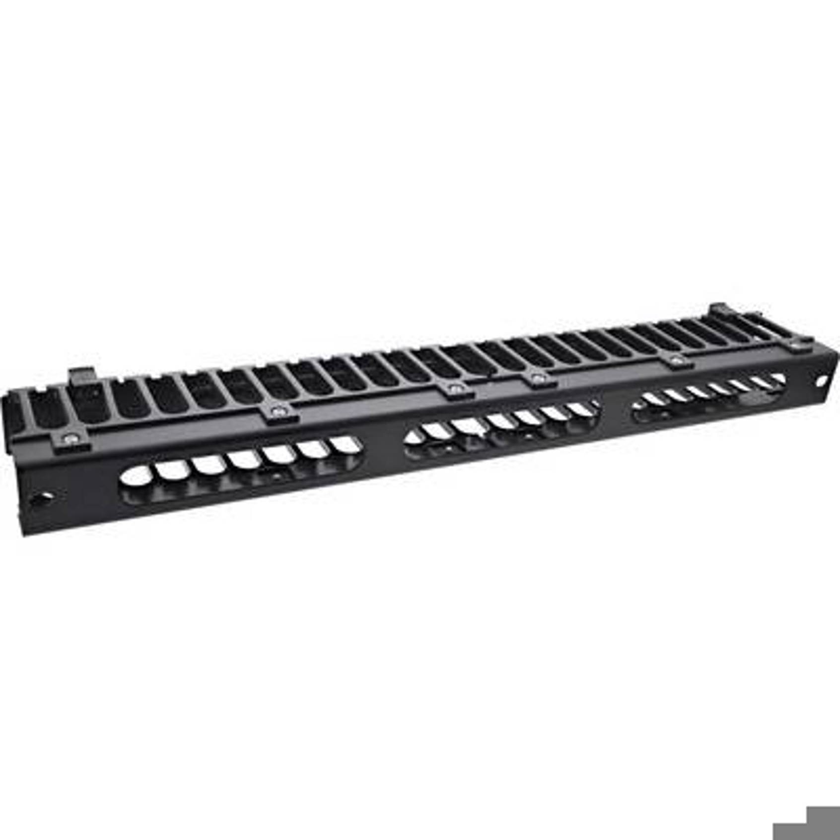 19" Kabel-Rangierpanel 1HE RAL 9005 schwarz Rackbefestigung 19110N inLine