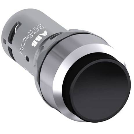 CP3-30B-20 Drucktaster Schwarz mit Frontring, Schraubanschluss, rund, 22mm Einbau-Durchmesser – ABB