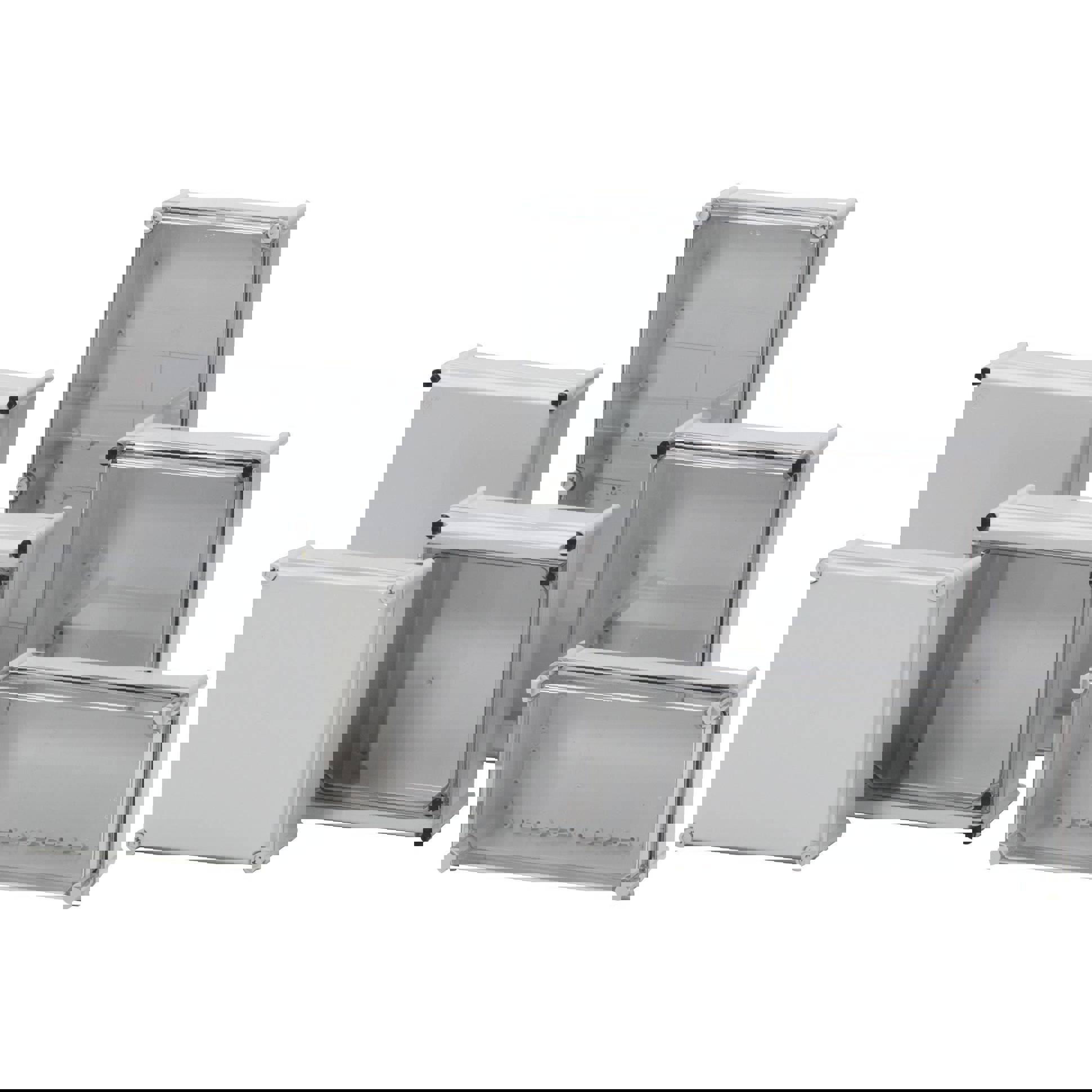 Installations-Gehäuse PC 2819 18 T-2FSH 280 x 190 x 180mm Polycarbonat Lichtgrau mit transparentem Deckel - Fibox