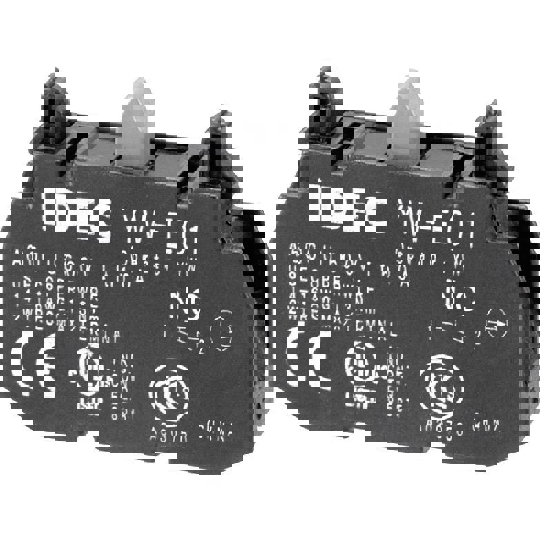 Kontaktelement YW-E01, 1 Öffner tastend 240 V/AC 22mm Einbau-Ø, Schraubenanschluss, -20°C bis +55°C, max. 6A, IP20, Idec
