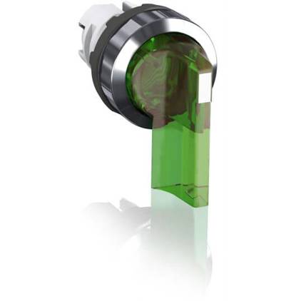 ABB M2SS5-21G Wahlschalter IP66 Grün/Chrom mit 22mm Frontplatten-Ausschnitt, 1 St., Modell 1SFA611204R2102