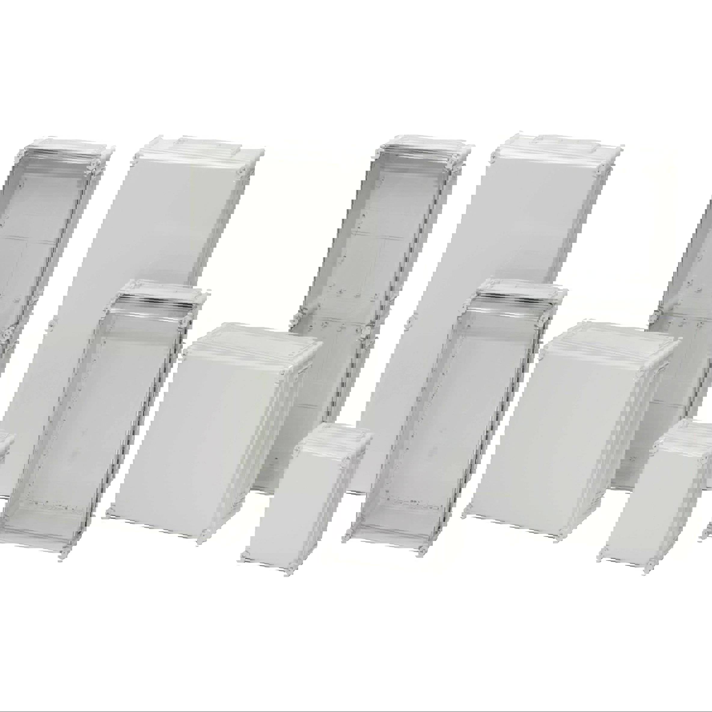 Installations-Gehäuse EKJB 130 T 2538113 Polycarbonat 280x190x130 mit transparentem Deckel IP66/IP67 Lichtgrau (RAL 7035) Fibox