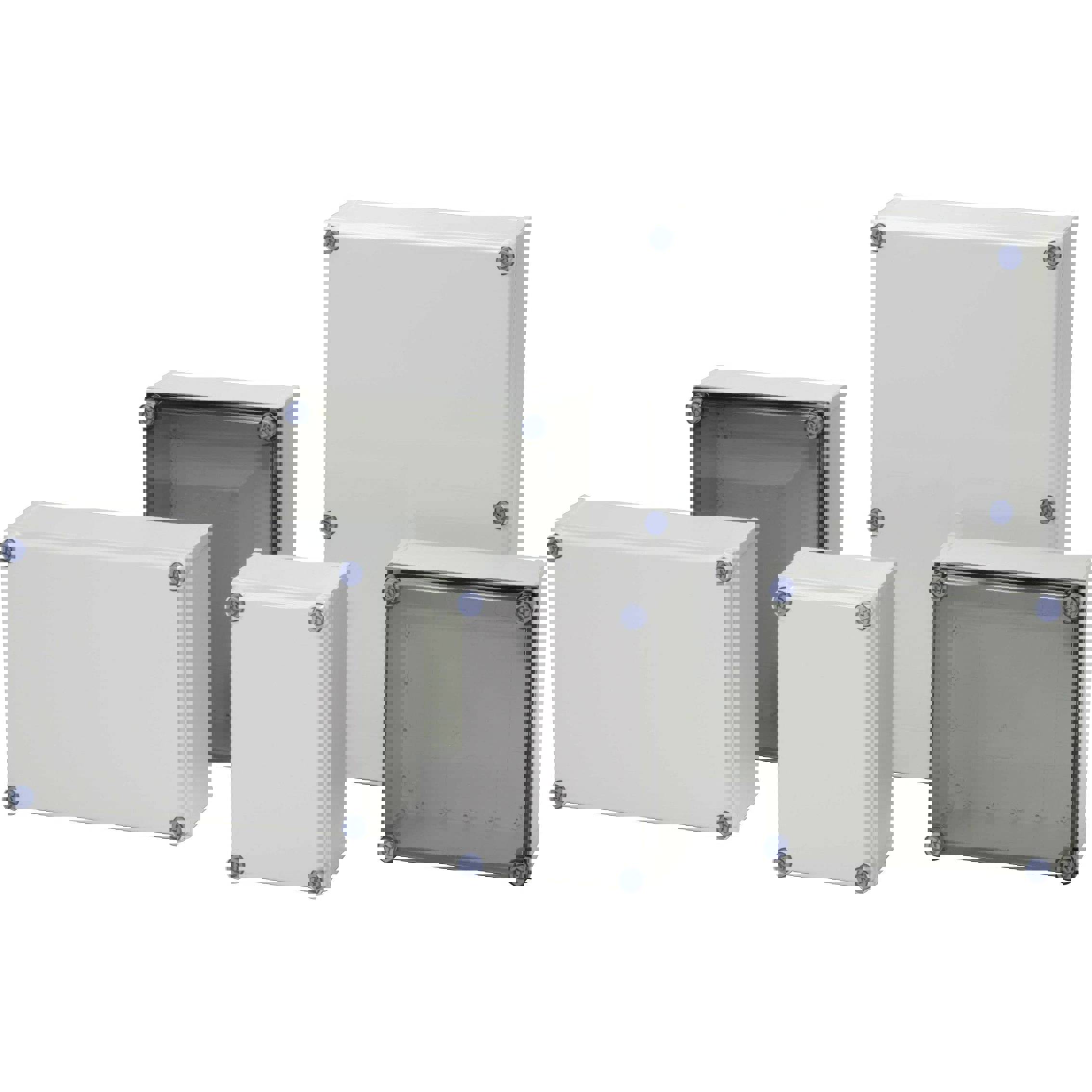 CAB PCQ 403017 G 8113358 Polycarbonat Schnellverschluss Wand-Gehäuse IP66/IP67 Lichtgrau (RAL 7035) 400x300x170mm - Fibox