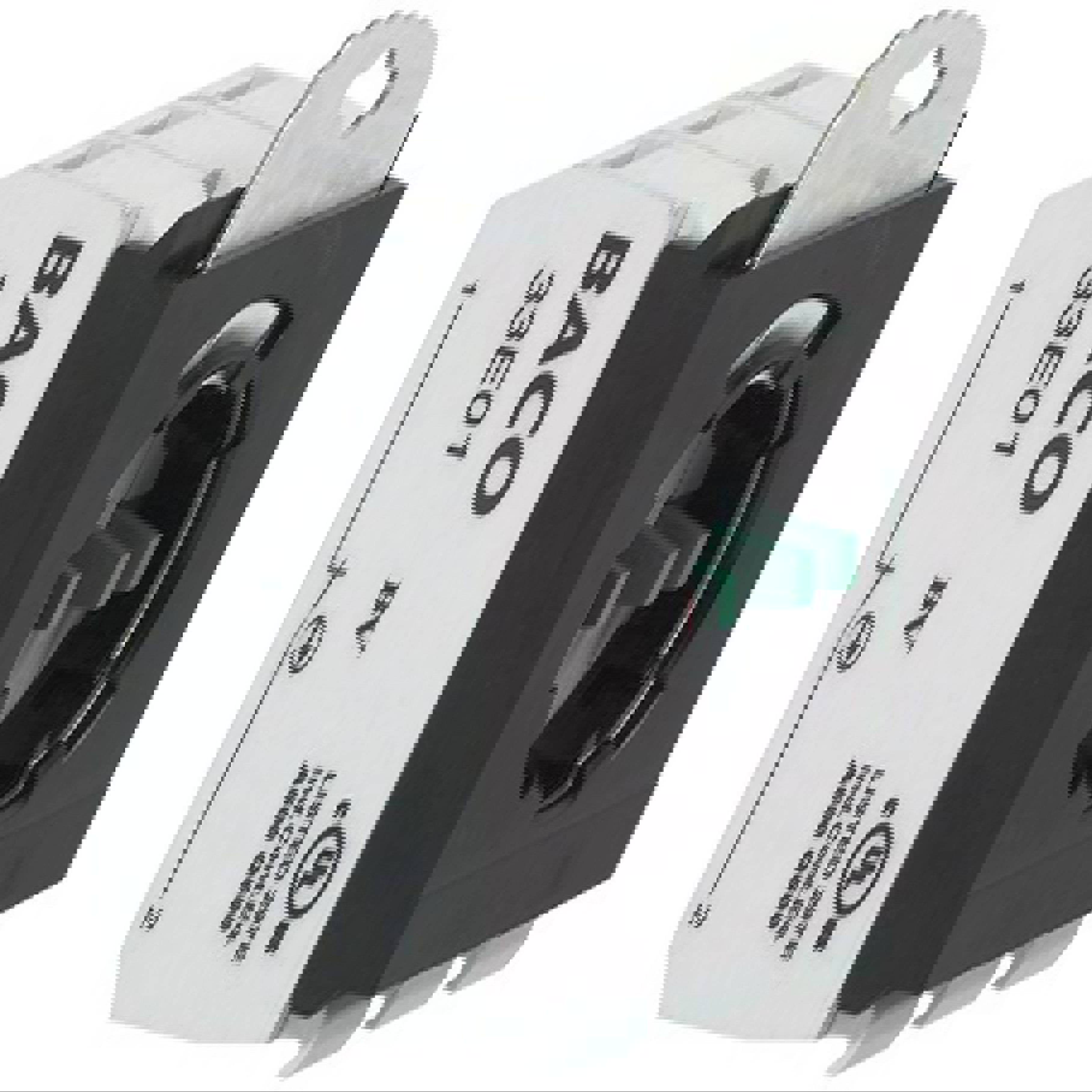 Kontaktelement 334E22 mit Schraubanschluss und Frontbefestigung | 10A 600V nicht beleuchtbar, mit Befestigungsadapter | BACO