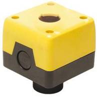 VFKIT35 Leergehäuse Kunststoff 1 Einbaustelle 22mm Ø, Schwarz/Gelb, 72x72x56mm - Pizzato Elettrica