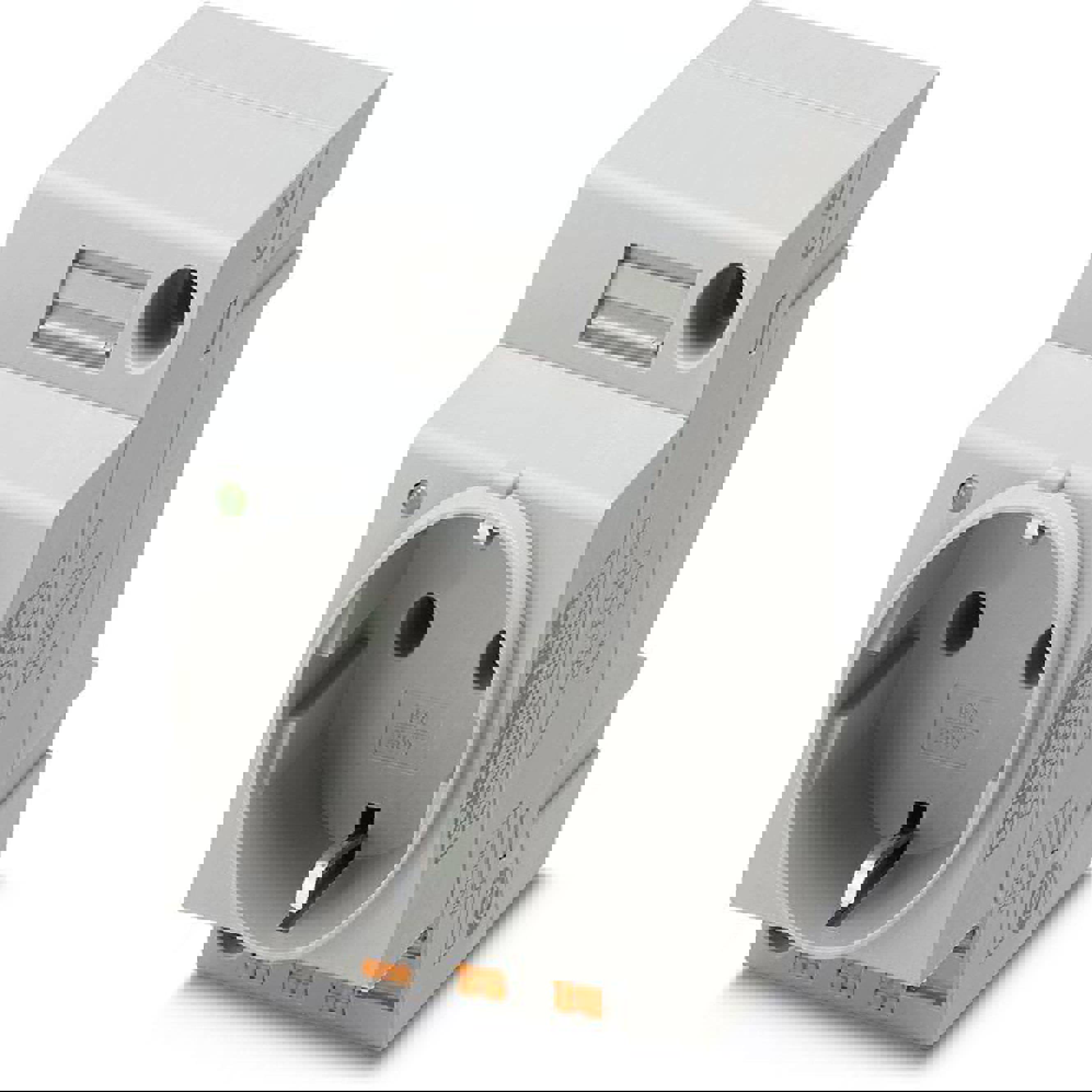 Schaltschrank-Steckdose EO-CF/PT/LED Grau 60x45mm Push-In-Klemme PA 16A 250V Phoenix Contact