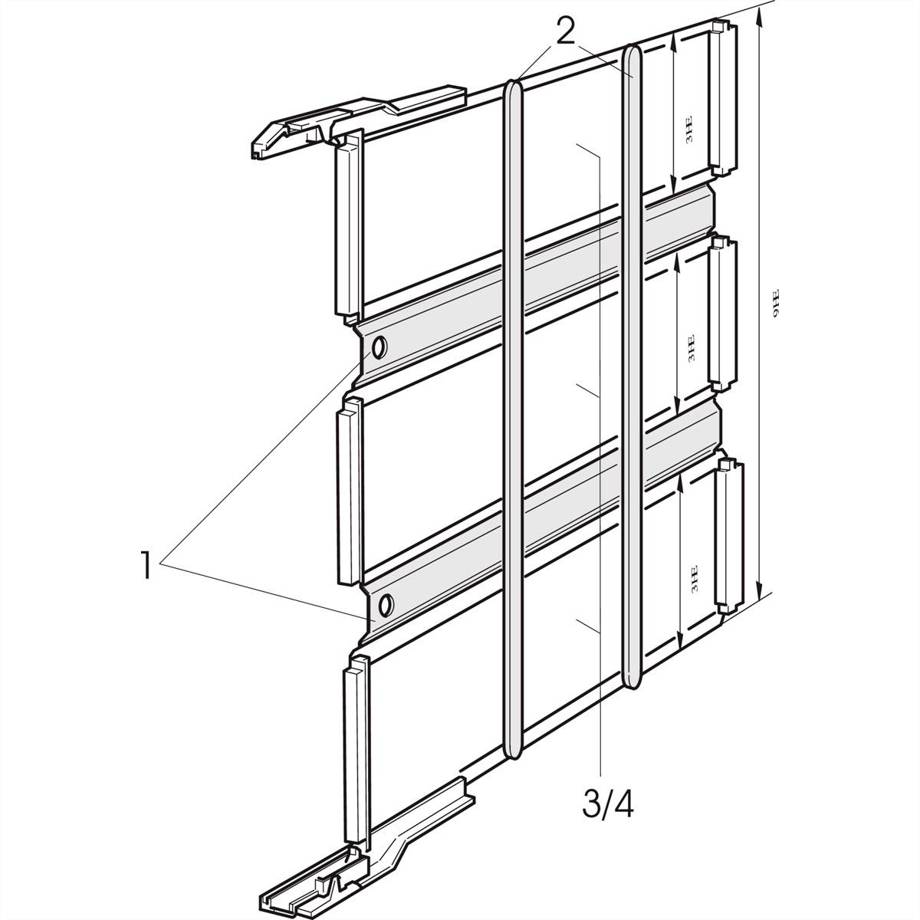 Adaptersatz Modell 23040001 Mehrfarbig - 1 St - nVent SCHROFF