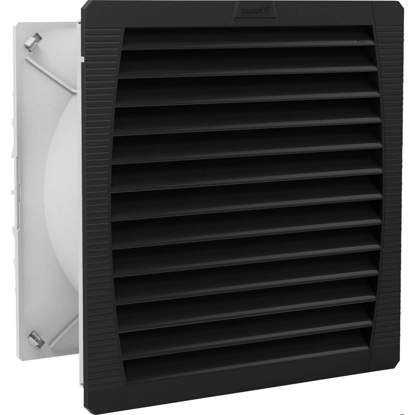 PF 65000 Schaltschrank-Lüfter 230V 54 9011 - Schwarz, 480m³/h Luftdurchsatz, Federklemme - Pfannenberg
