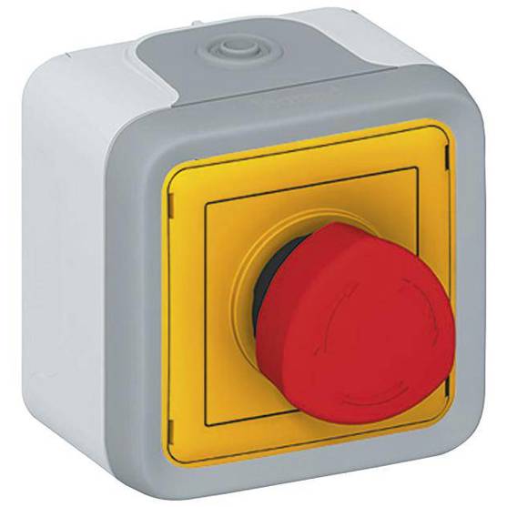 Not-Aus-Taster Legrand 069727 mit 1 Schließer und IP55 Schutzart, Schraubenanschluss - Legrand
